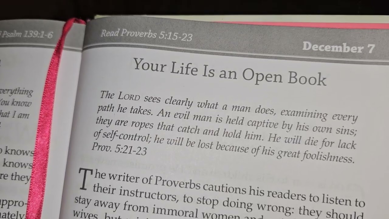 Devotion  Your Life Is An Open Book