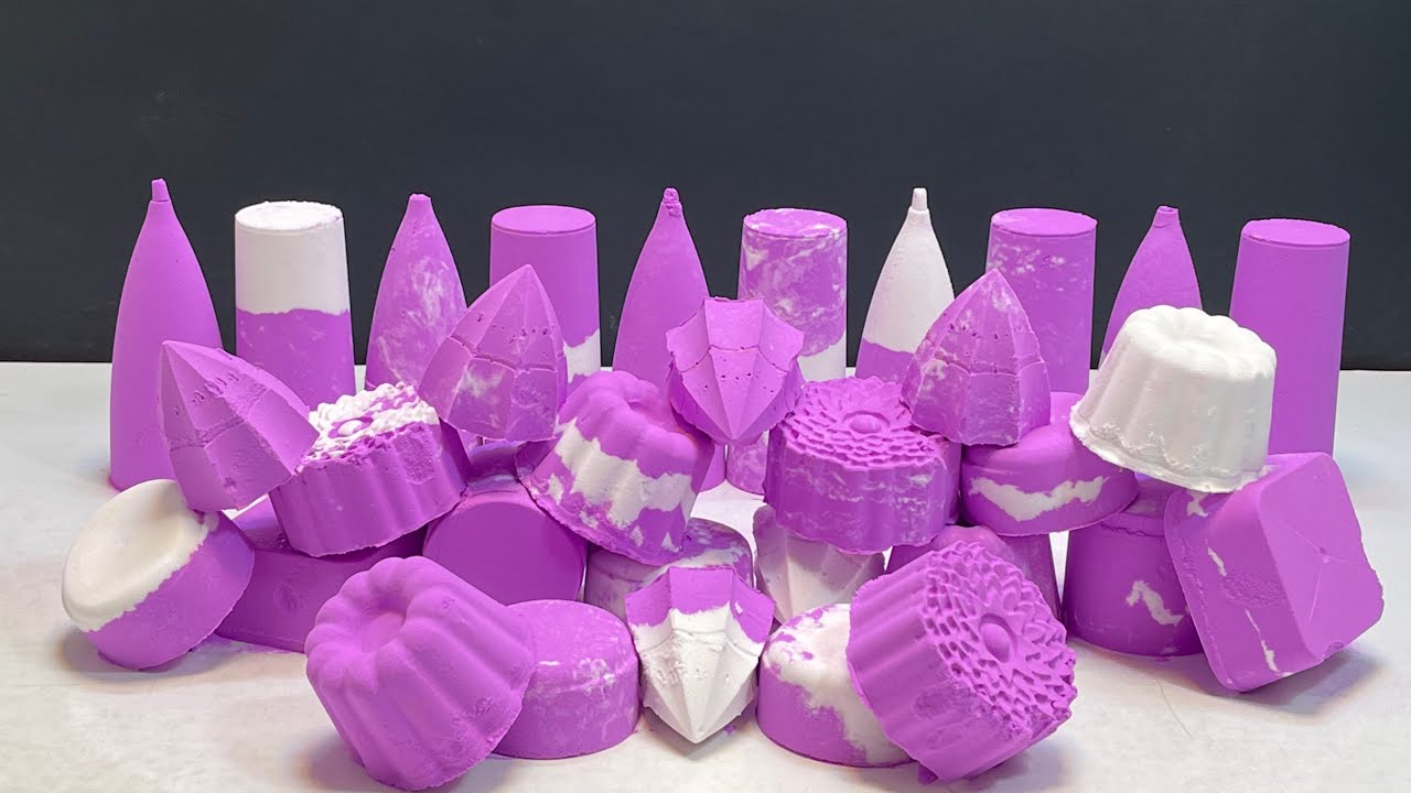 Crushing baking soda colorful and glazed
