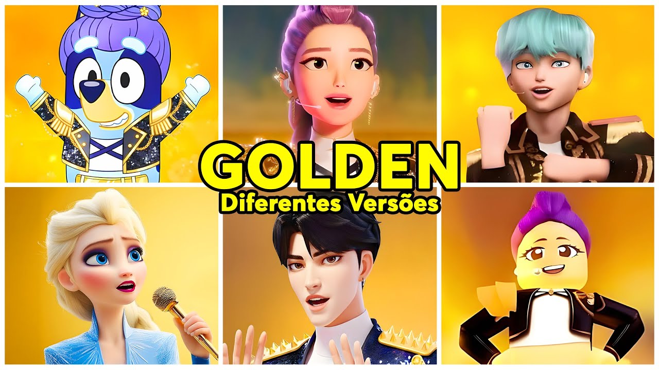 Canção BRILHO (GOLDEN) em diferentes versões 😍K-Pop Demon Hunters 💛Golden💚Huntrix 🖤Saja Boys