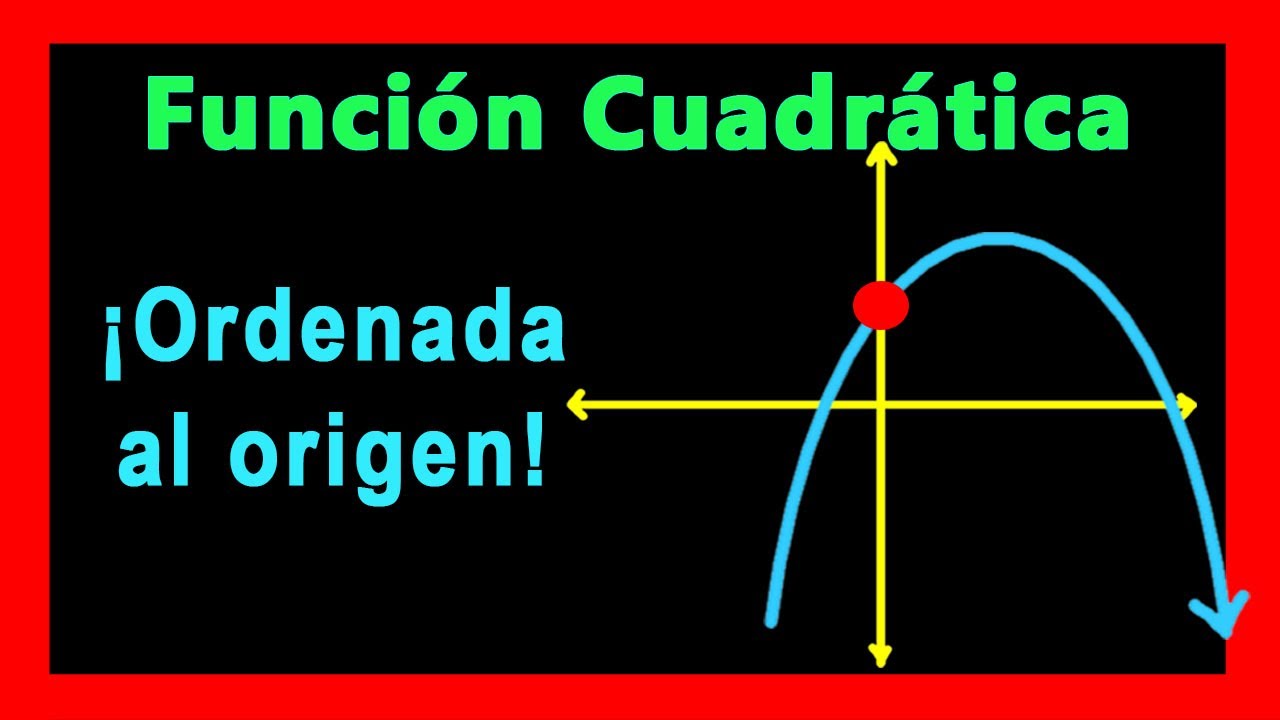 ✅👉 Ordenada al Origen de una Funcion Cuadratica