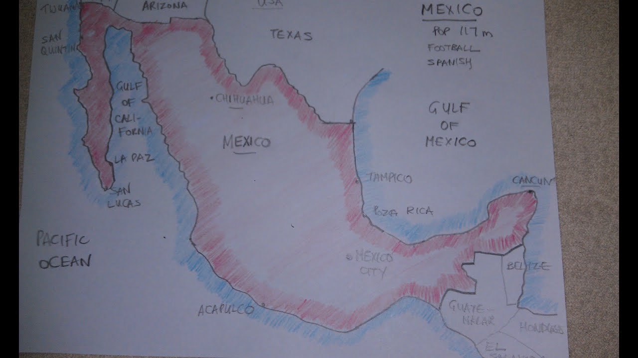ASMR - Map of Mexico - Australian Accent - Chewing Gum & Describing in a Quiet Whisper