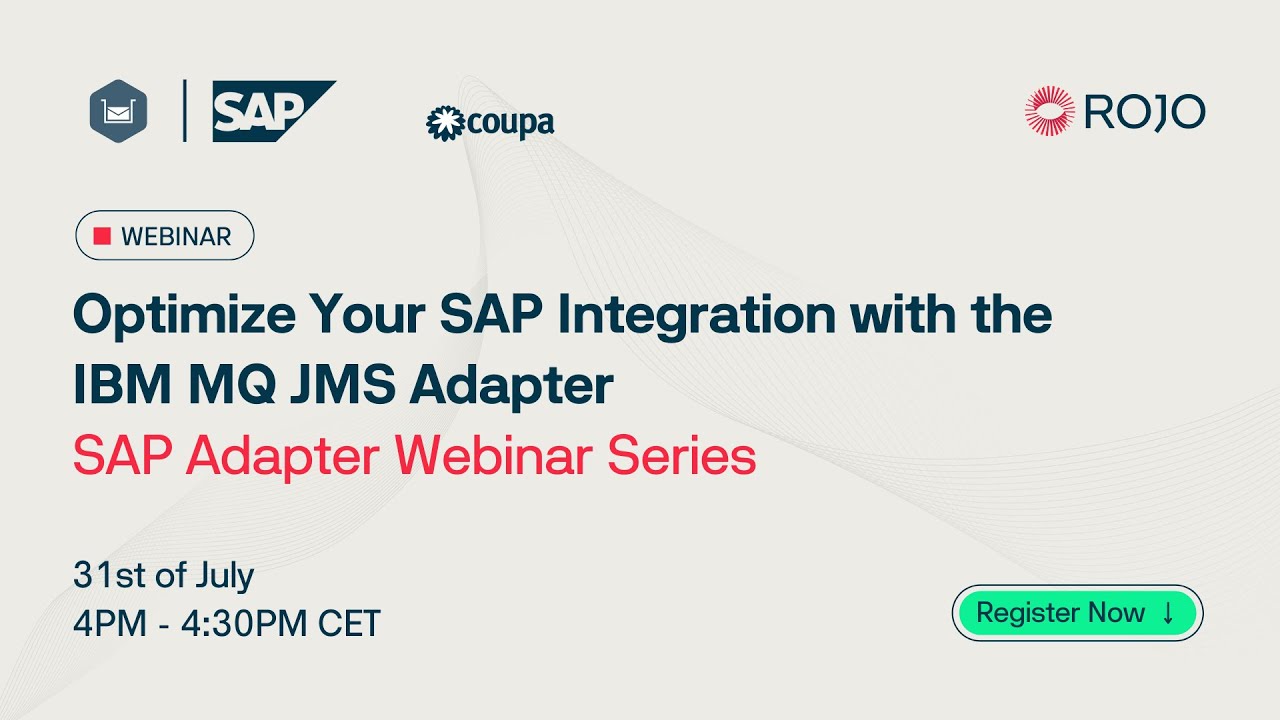 Optimize SAP Integration with IBM MQ JMS Adapter | Webinar & Live Demo