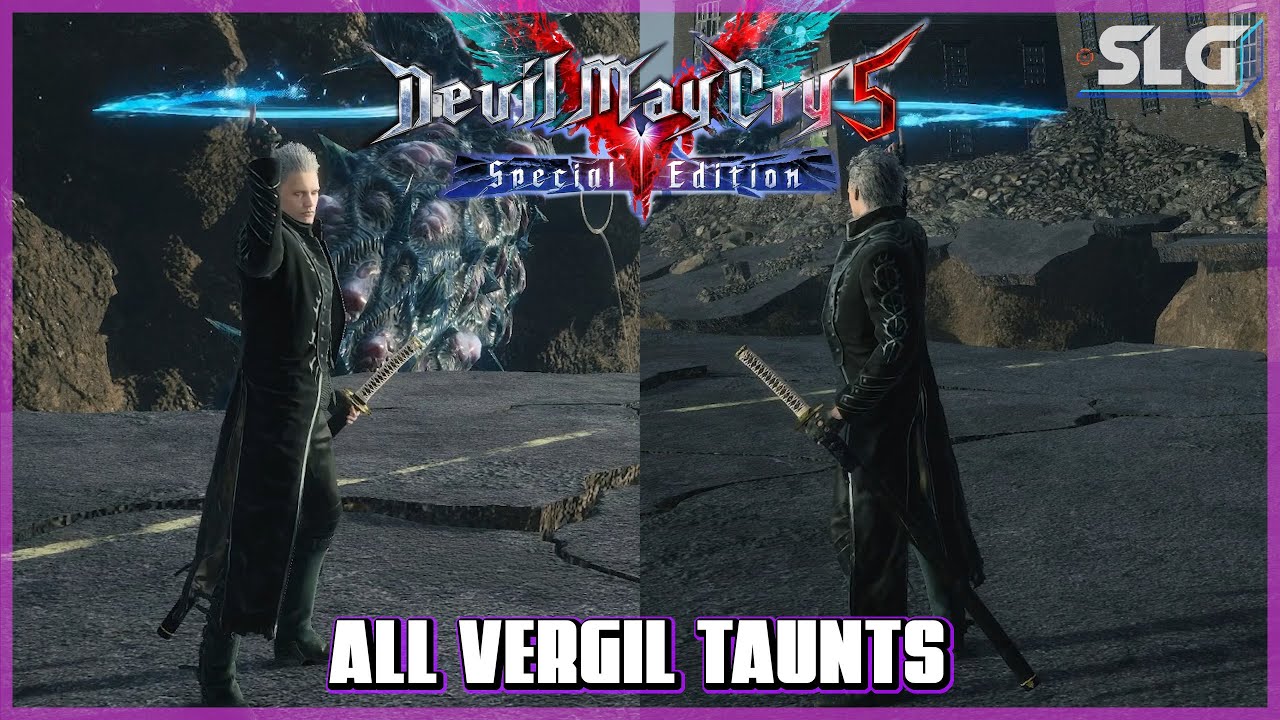 Devil May Cry 5 - All Vergil Taunts [1080P]