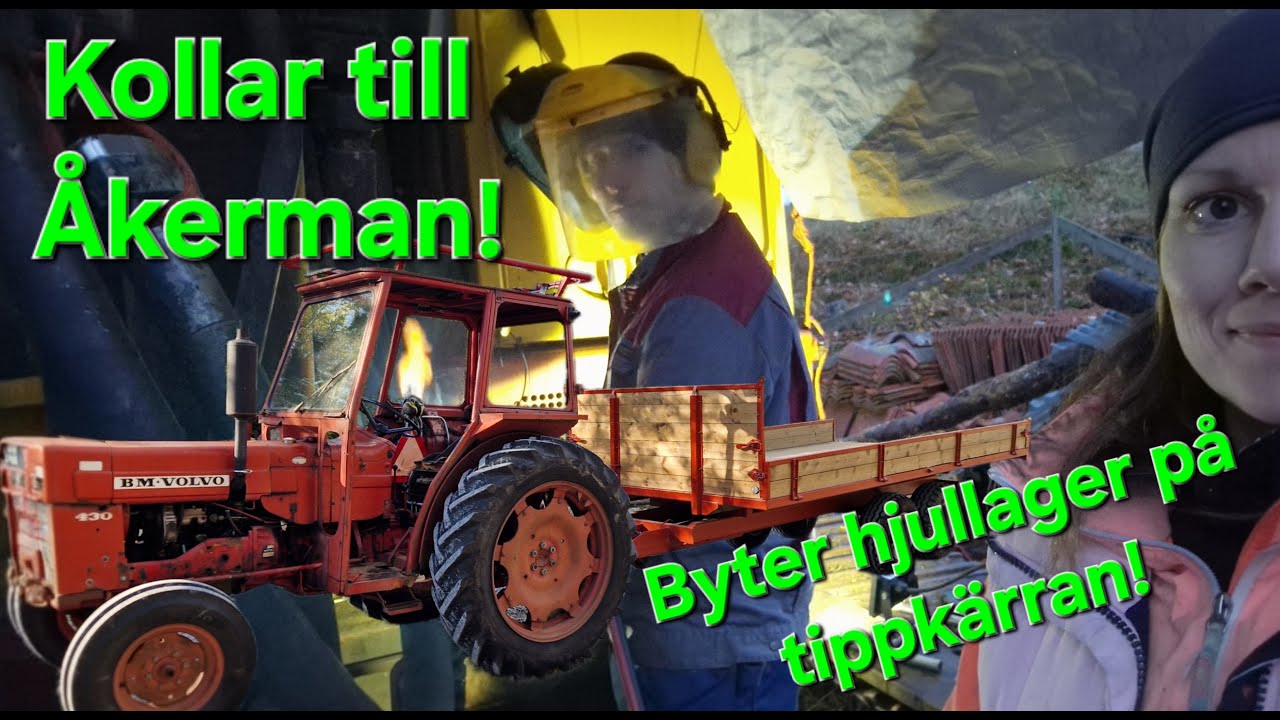 Byter hjullager på tippkärran & svetsar Åkerman