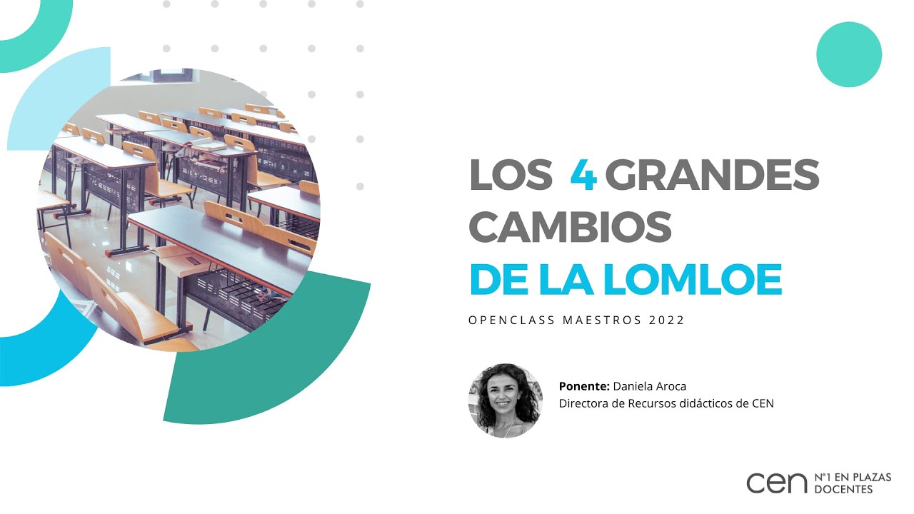 Los 4 grandes cambios de la LOMLOE -  Oposiciones Maestros 2022 | CEN Oposiciones