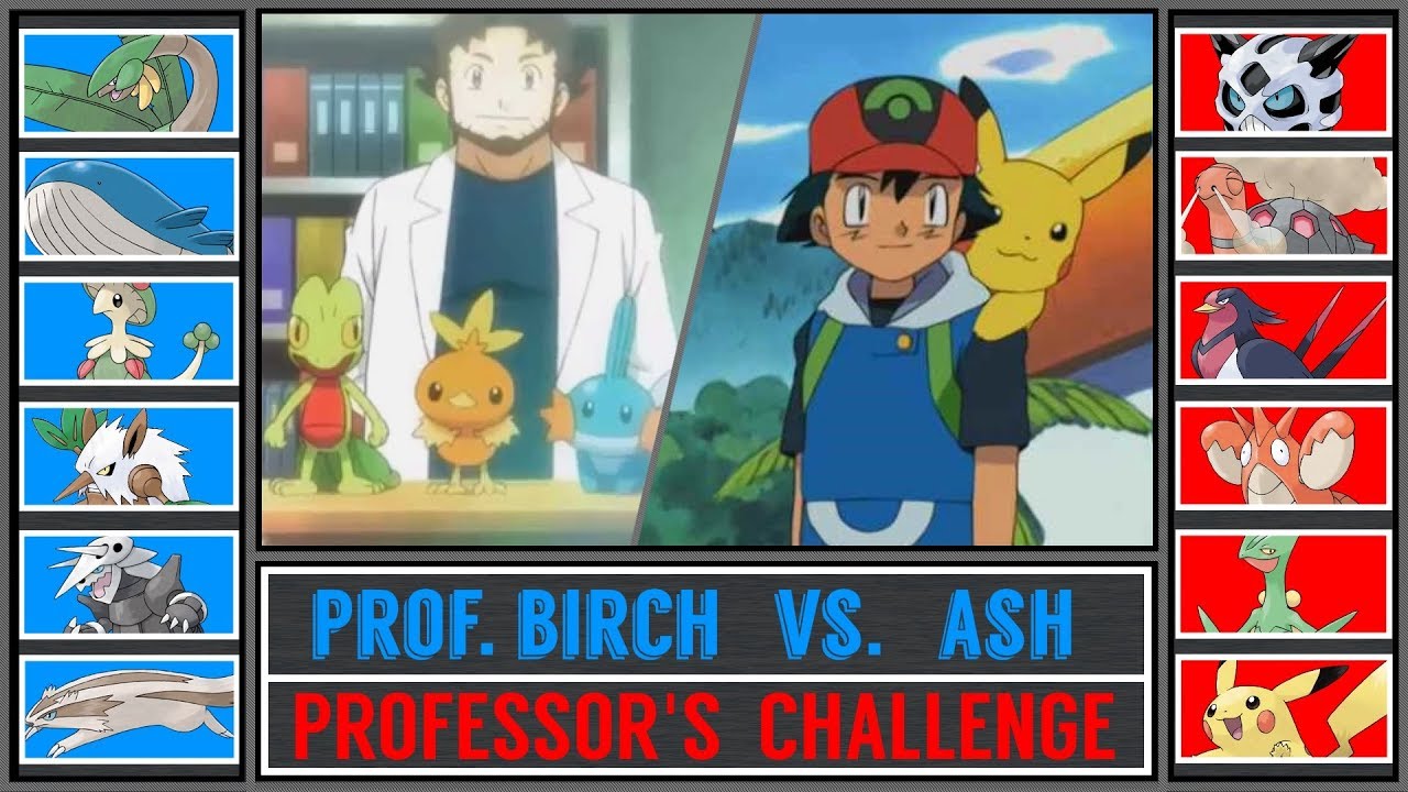 Ash vs. Professor Birch (Pokémon Ultra Sun/Moon) - Hoenn Professor's Challenge