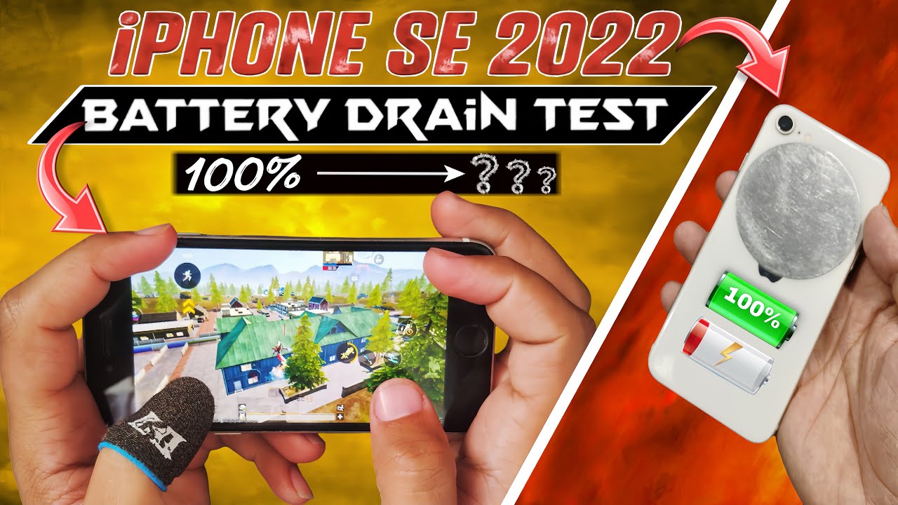 Тест разрядки батареи iPhone SE 2022 🪫| Тест разрядки батареи iPhone SE 3 в PUBG/BGMI