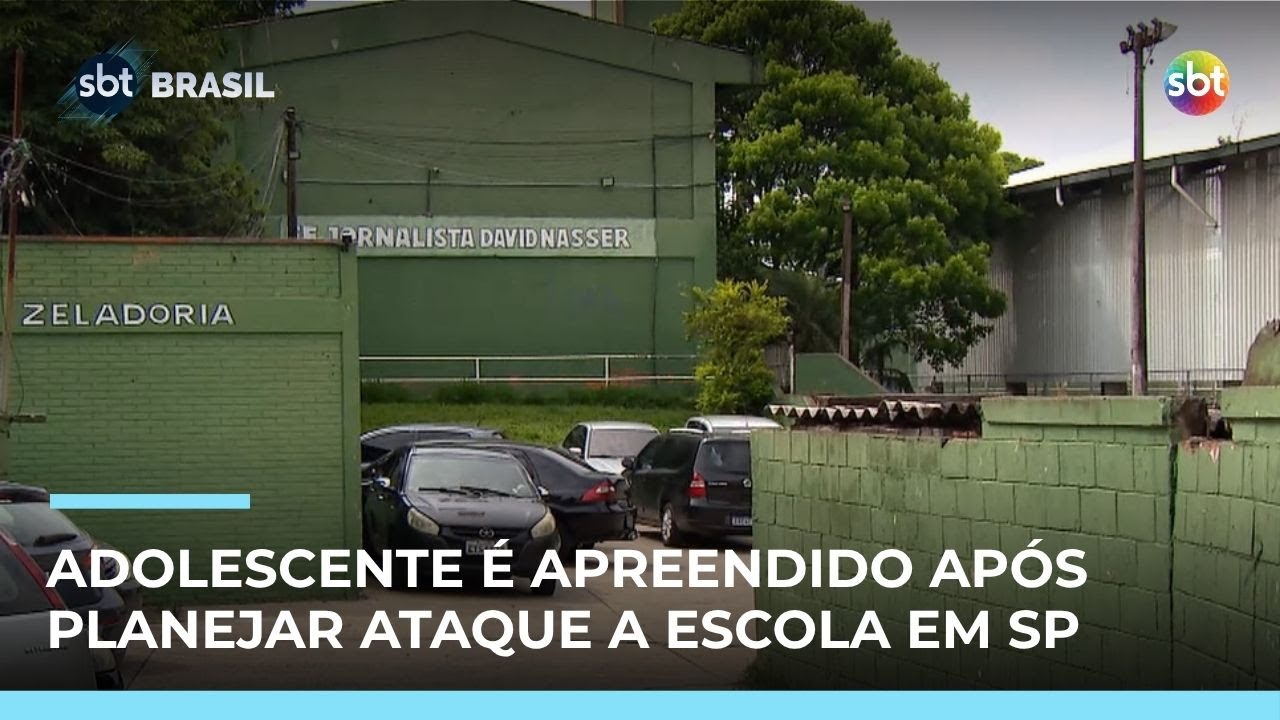 Adolescente de 13 anos &eacute; apreendido ap&oacute;s planejar ataque a escola em SP | #SBTBrasil