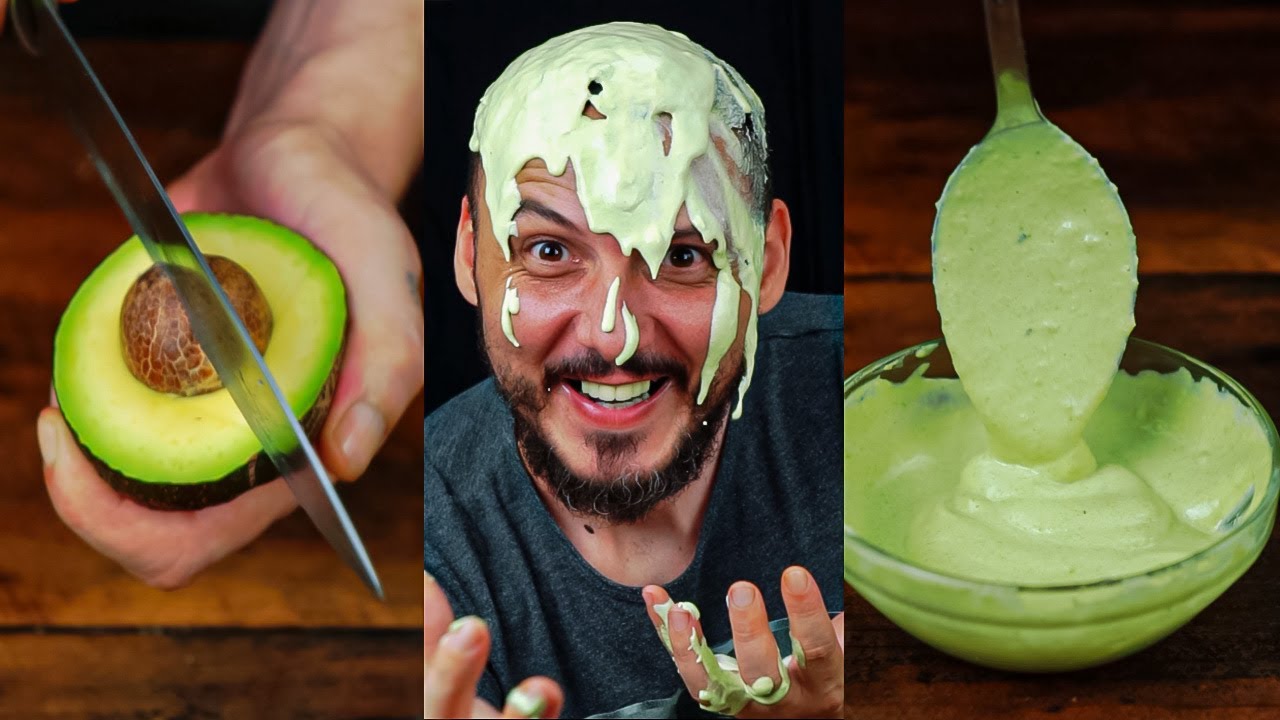 How To Make Green Avocado Mayonnaise | COOKING | ASMR