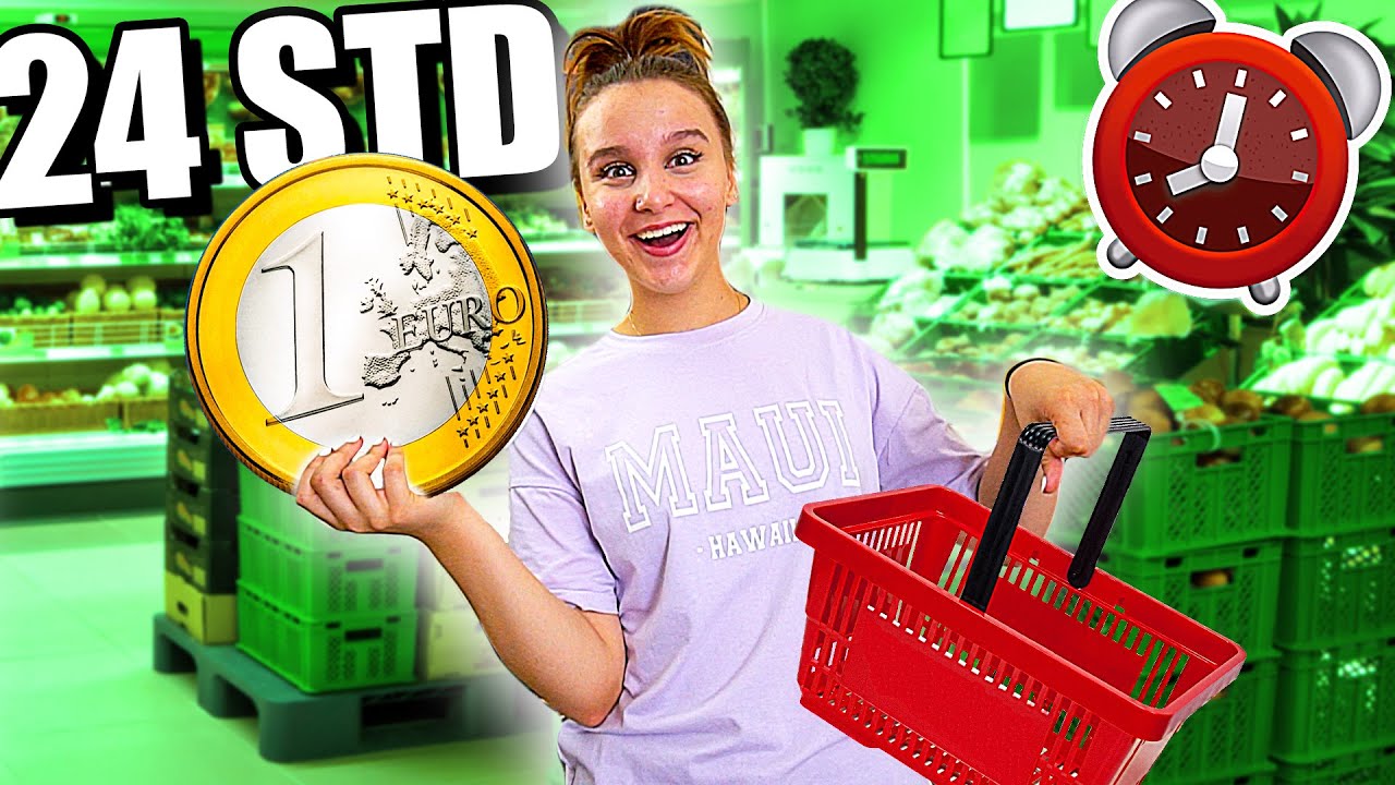 1 TAG  lang nur mit 1 EURO überleben ! 😳 - Celina