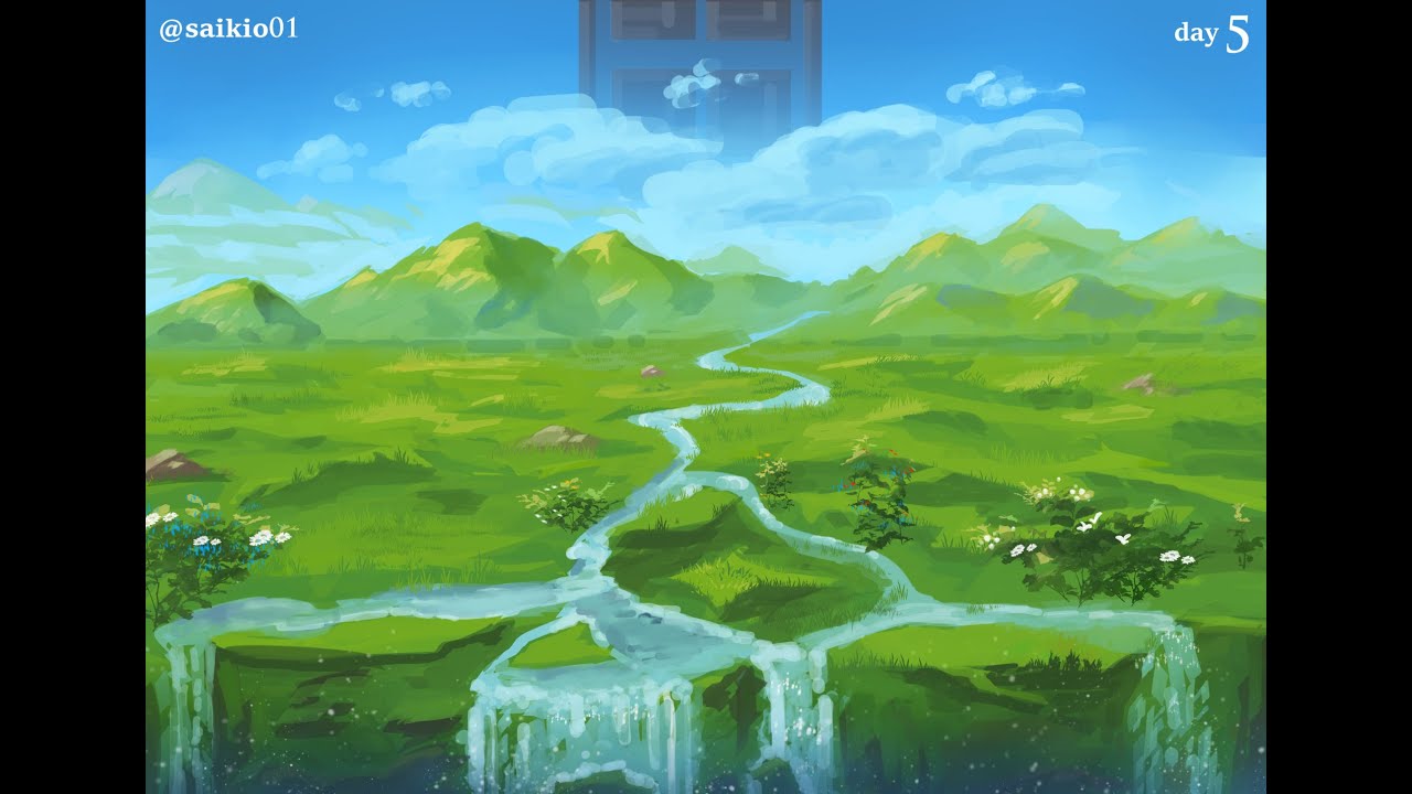Day 5【speed painting】Environment study #shorts #illustrationmaking #clipstudio