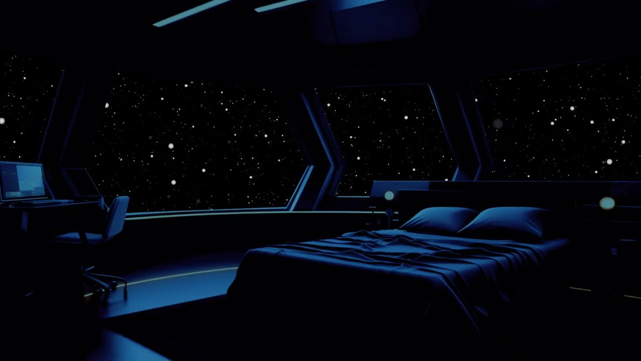 Celestial Soundwaves Glide Through Space Bringing Comfort Calm And Deep Night Sleep