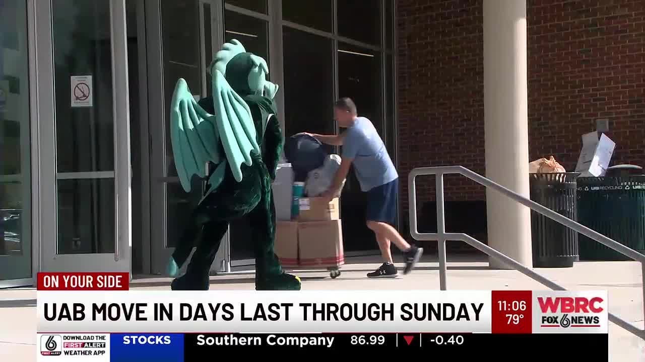 UAB move-in days last through Sunday