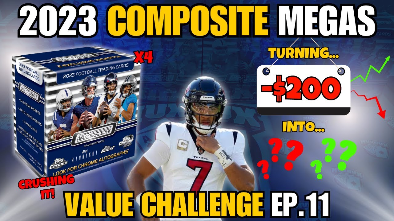 WE CRUSHED IT!! CASE HIT + AUTO /5!!💥 VALUE CHALLENGE EP.11: 2023 Topps Composite Football Mega Box