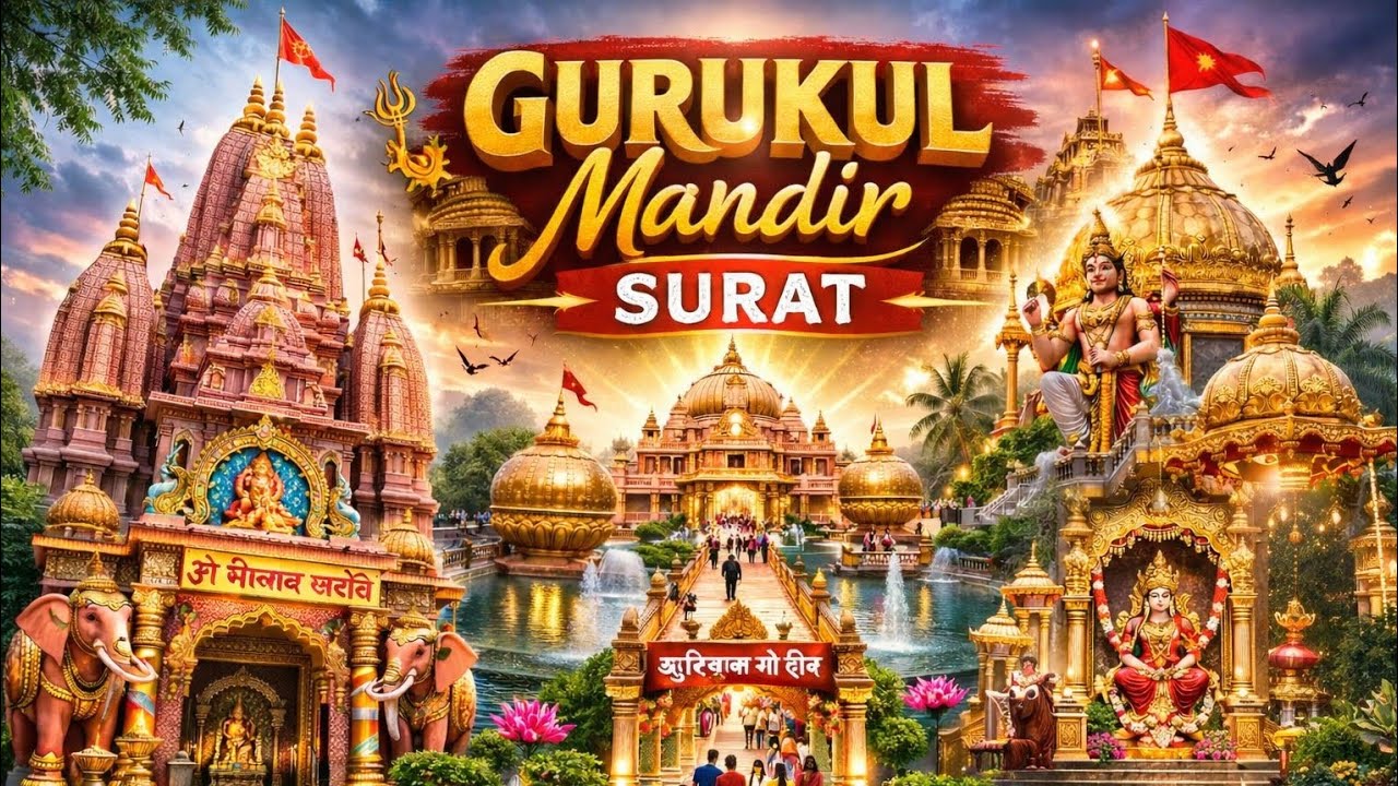 Gurukul Mandir Surat 🙏 | Full Tour & Darshan | Gujarat Vlog Hindi #GurukulMandir#Surat#templevlog 
