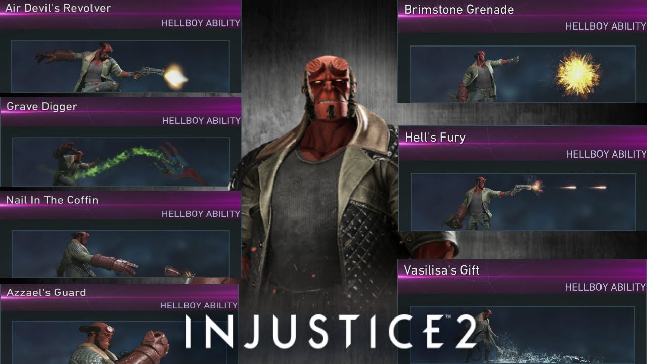 Injustice 2: Hellboy All Unlockable Abilities