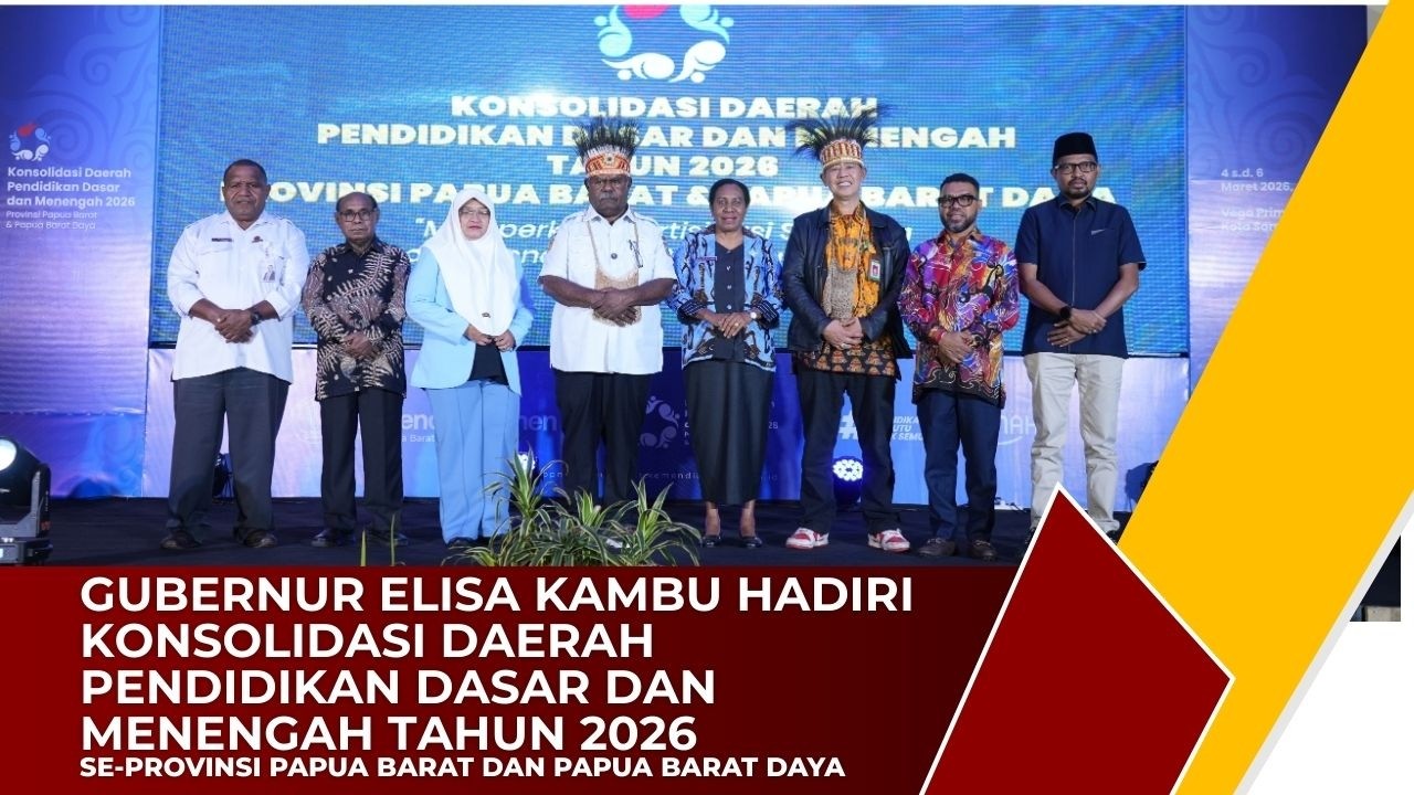 Gubernur Elisa Kambu hadiri Konsolidasi Daerah Pendidikan Dasar dan Menengah Tahun 2026