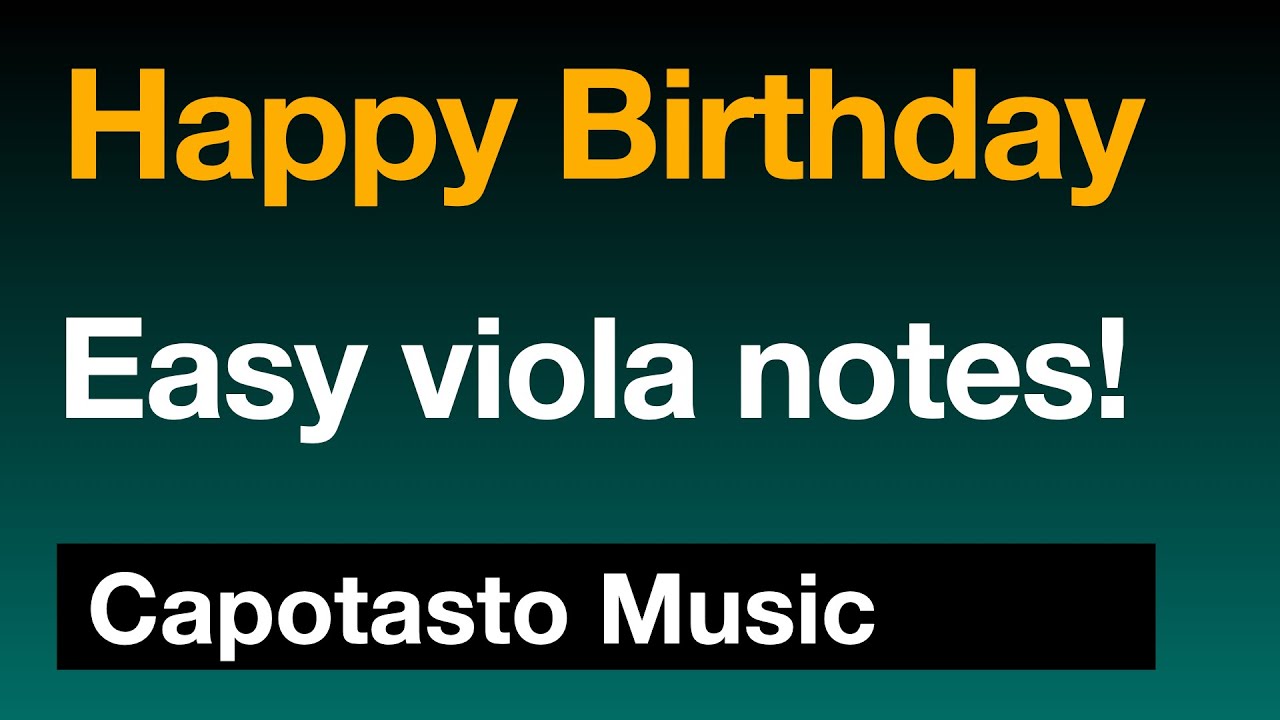 Easy viola sheet music for beginners - Happy Birthday To You