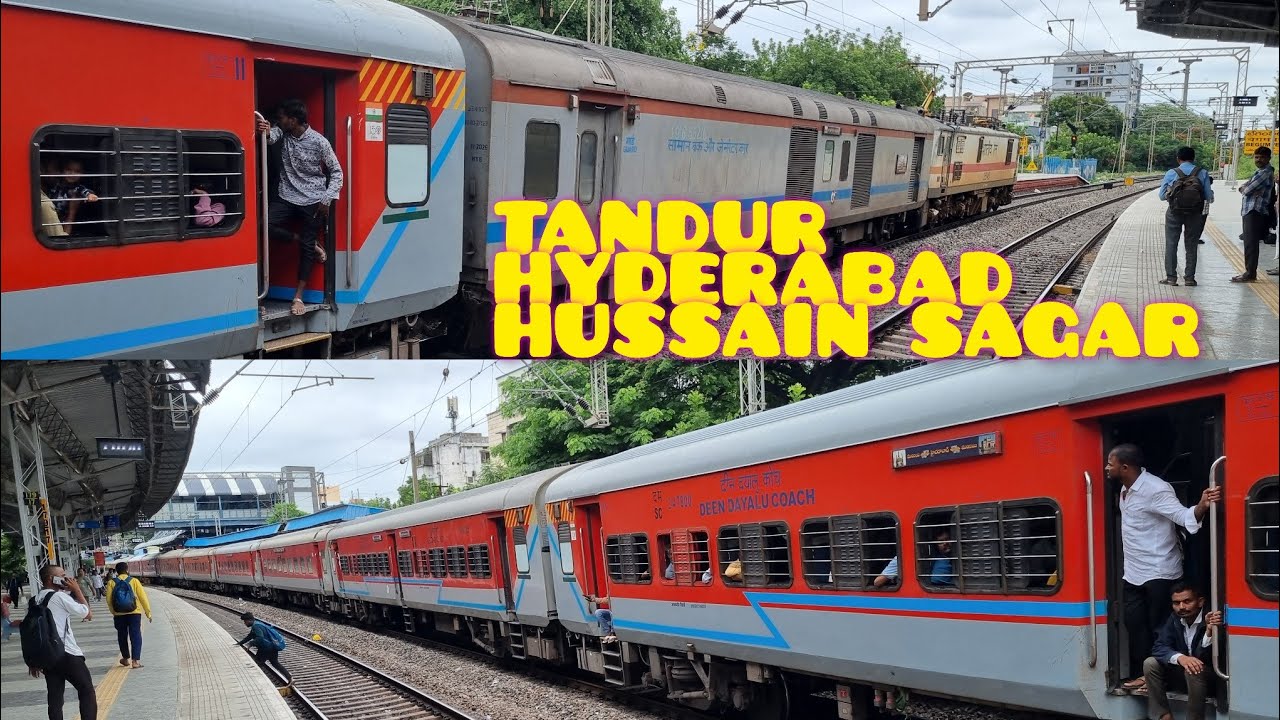 Tandur to Hyderabad train 12701 | Hussain sagar