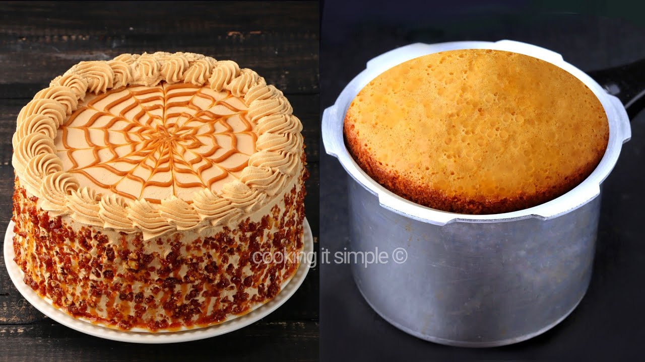 Butter scotch cake malayalam ബീറ്ററില്ലാതെ കുക്കറിൽ/No oven butterscotch cake/1kg