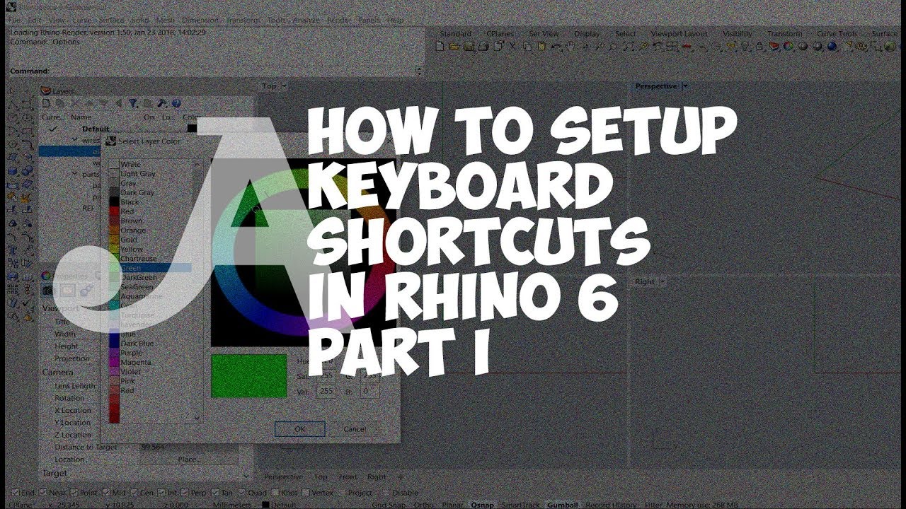 How to setup keyboard shortcuts in Rhino 6