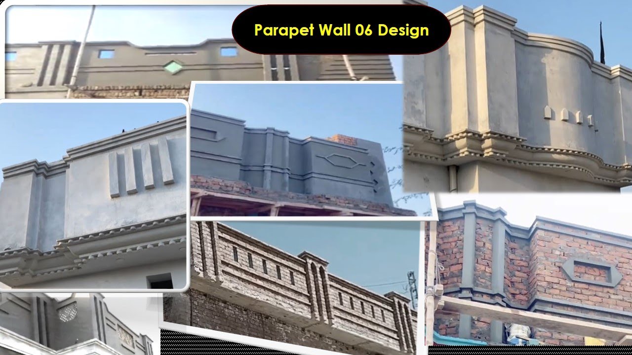 simple front wall plaster design // Amazing Beautiful parapet wall design //parapet wall design
