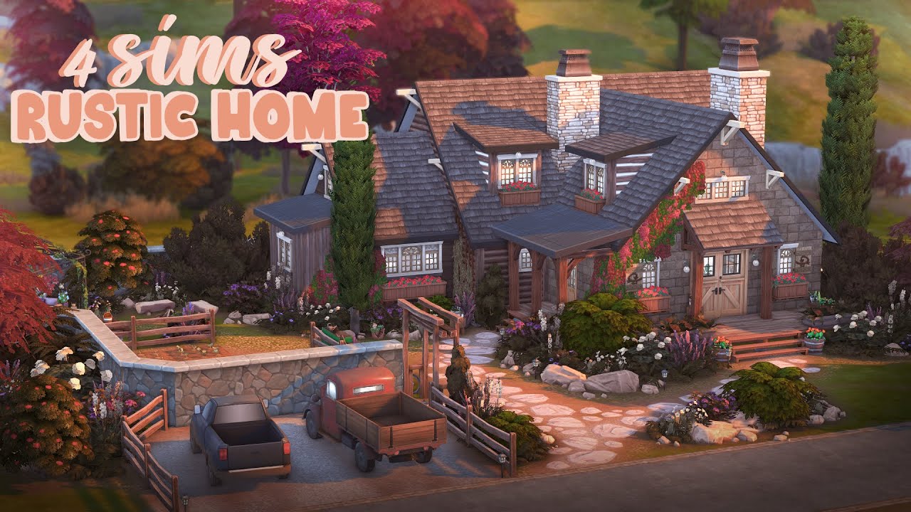 Large Rustic Family Home 🤎 | The Sims 4 Speed Build