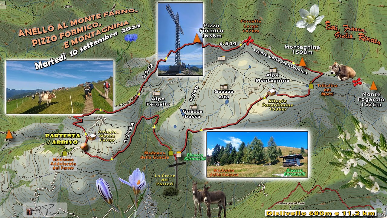 28/'24 - Anello al MONTE FARNO, FORMICO, MONTAGNINA (settembre 2024)