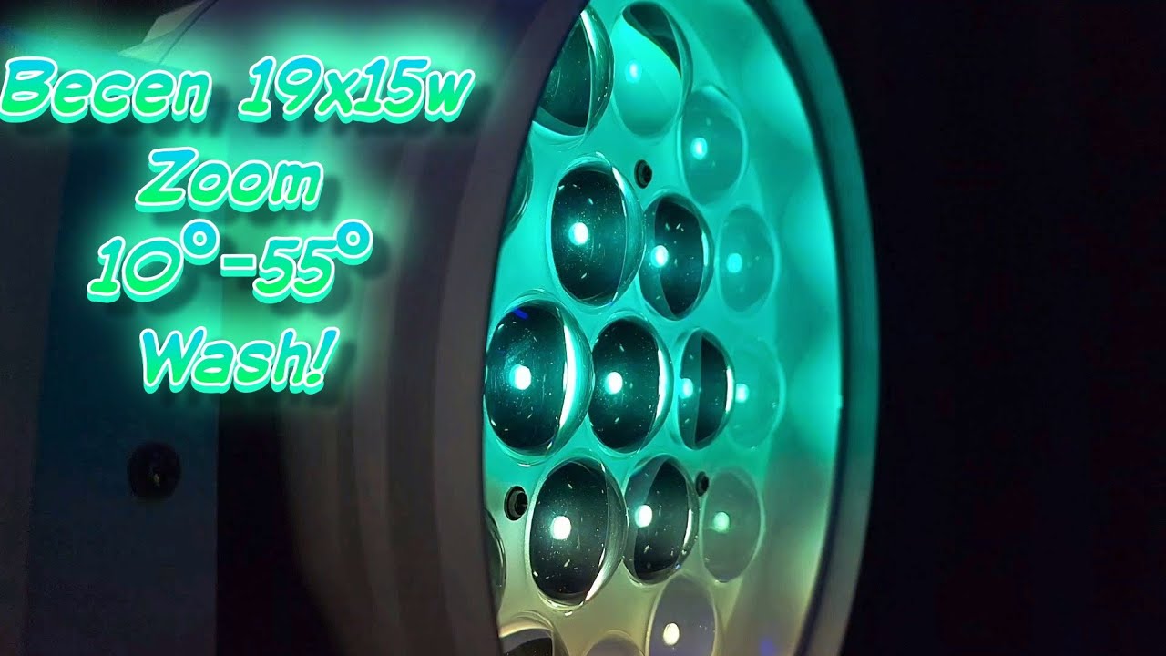 @becenlight 10&deg;-55&deg; Beam Spread on 19x15w Zoom Wash Moving Head!