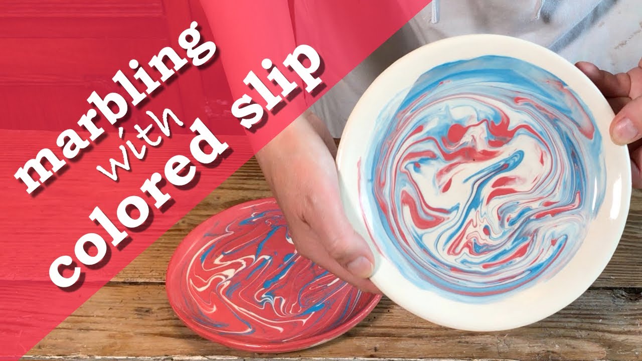 Marbling Pottery with Colored Slip