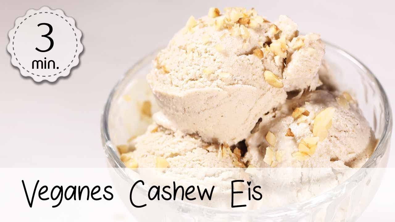 Veganes Cashew Eis - Veganes Eis Rezept ohne Zucker - Veganes Eis selber machen! | Vegane Rezepte