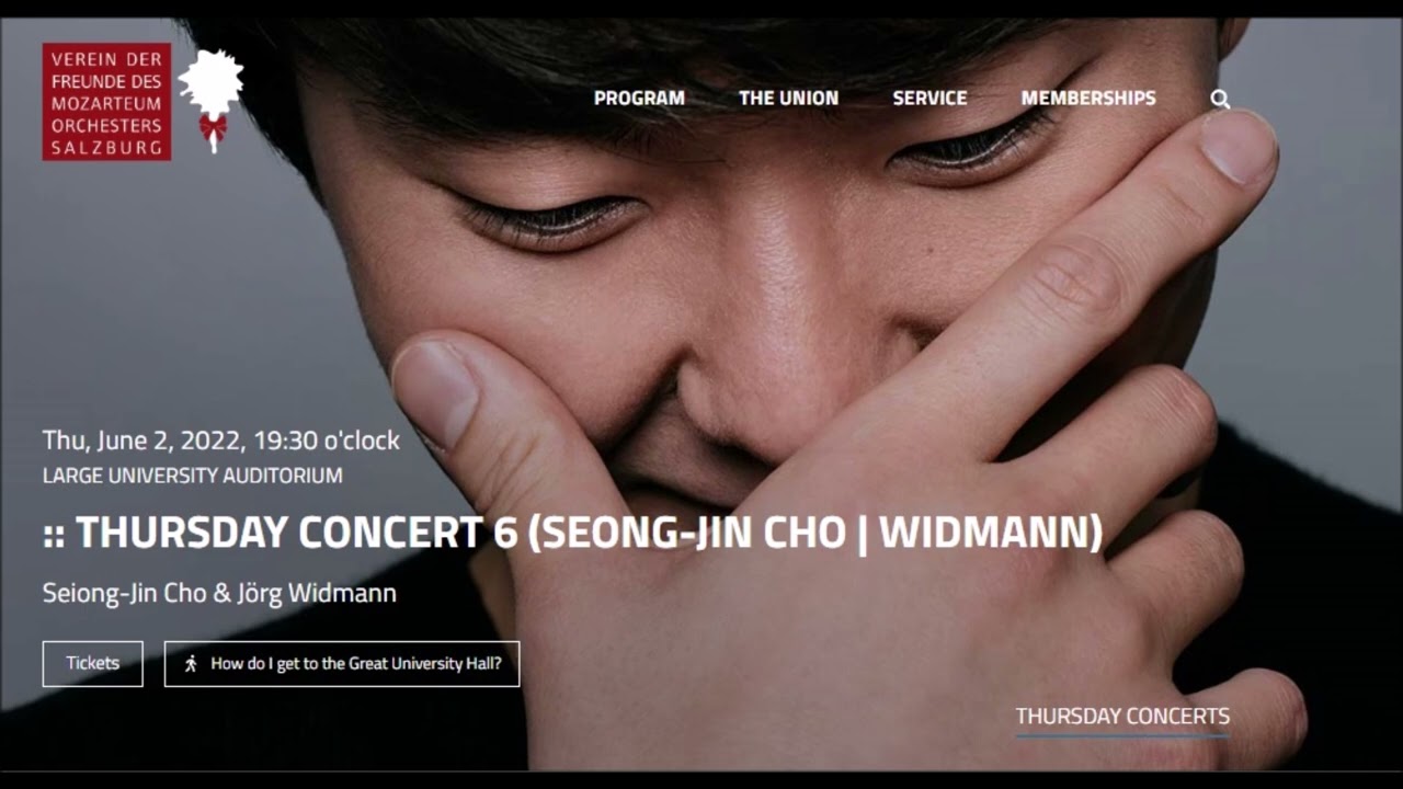 Seong-Jin Cho : Mozart Piano Concerto No. 23 in A major, K. 488 (20220602 Salzburg)