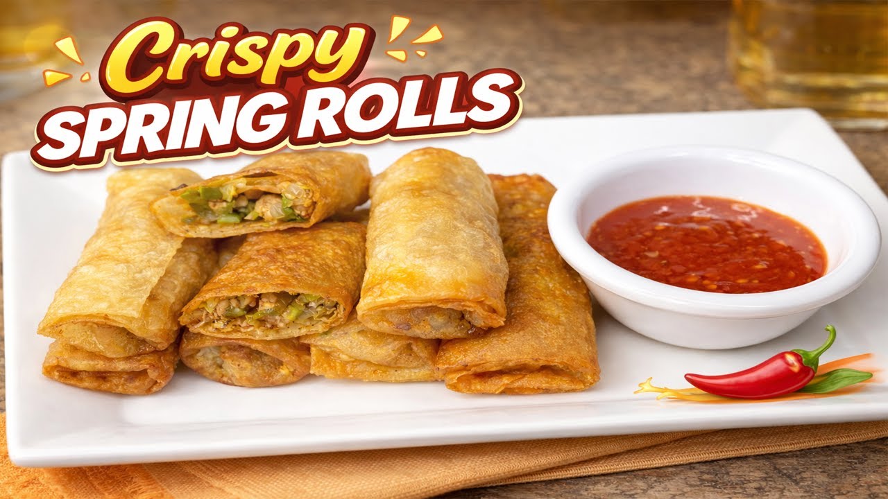 Chicken Spring Rolls Recipe | Crispy Chicken Spring Rolls By Khadija Plate Passion