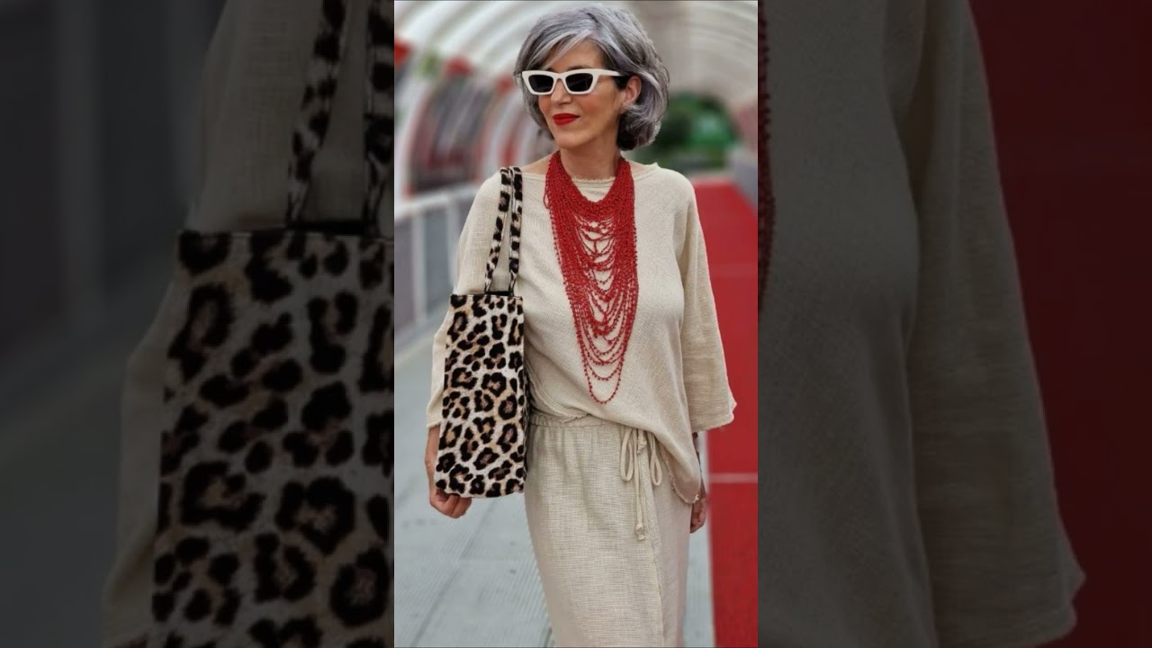 Стильные образы для женщин за 60 #aromafortuna #style #fashion #shorts
