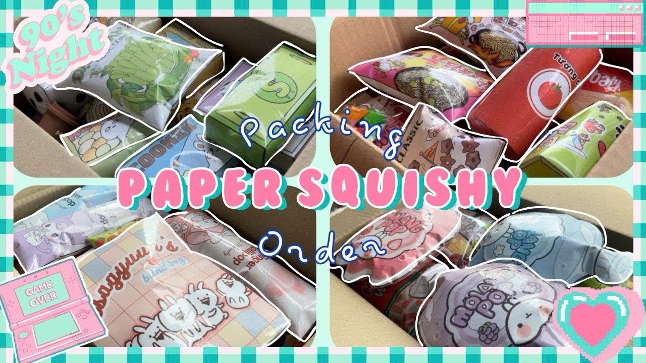 Gói quá trời đơn squishy giấy luôn nè 🤡🤡🤡 - Packing a whole truck of paper squishies 🤡🤡