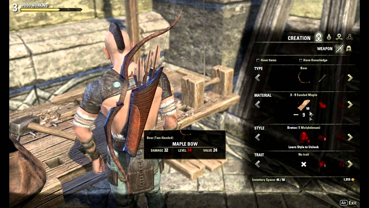 Elder Scrolls Online - Woodworking Tutorial