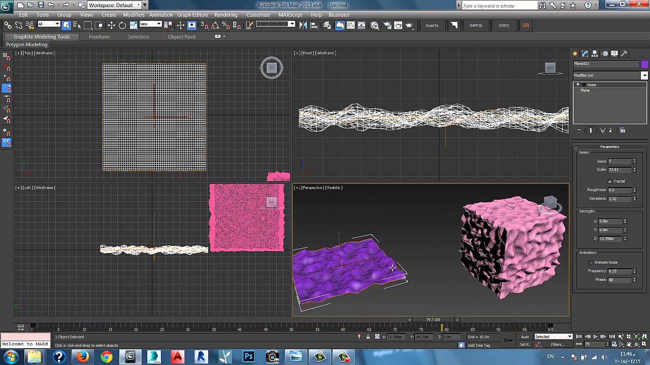 23 Modifiers in 3Ds MAX (Noise & Wave & Ripple)