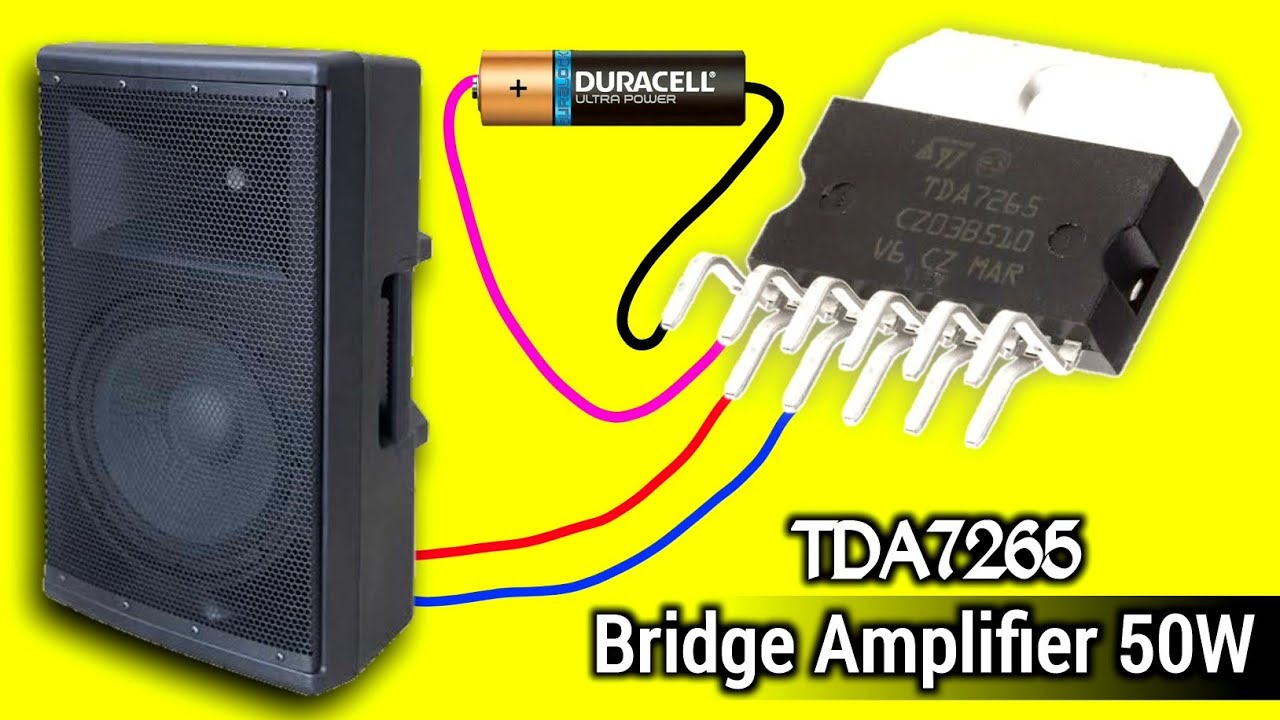 Make a TDA7265 Bridge Amplifier Without PCB At Home || tda7265 ka Bridge Amplifier kaise bnaye