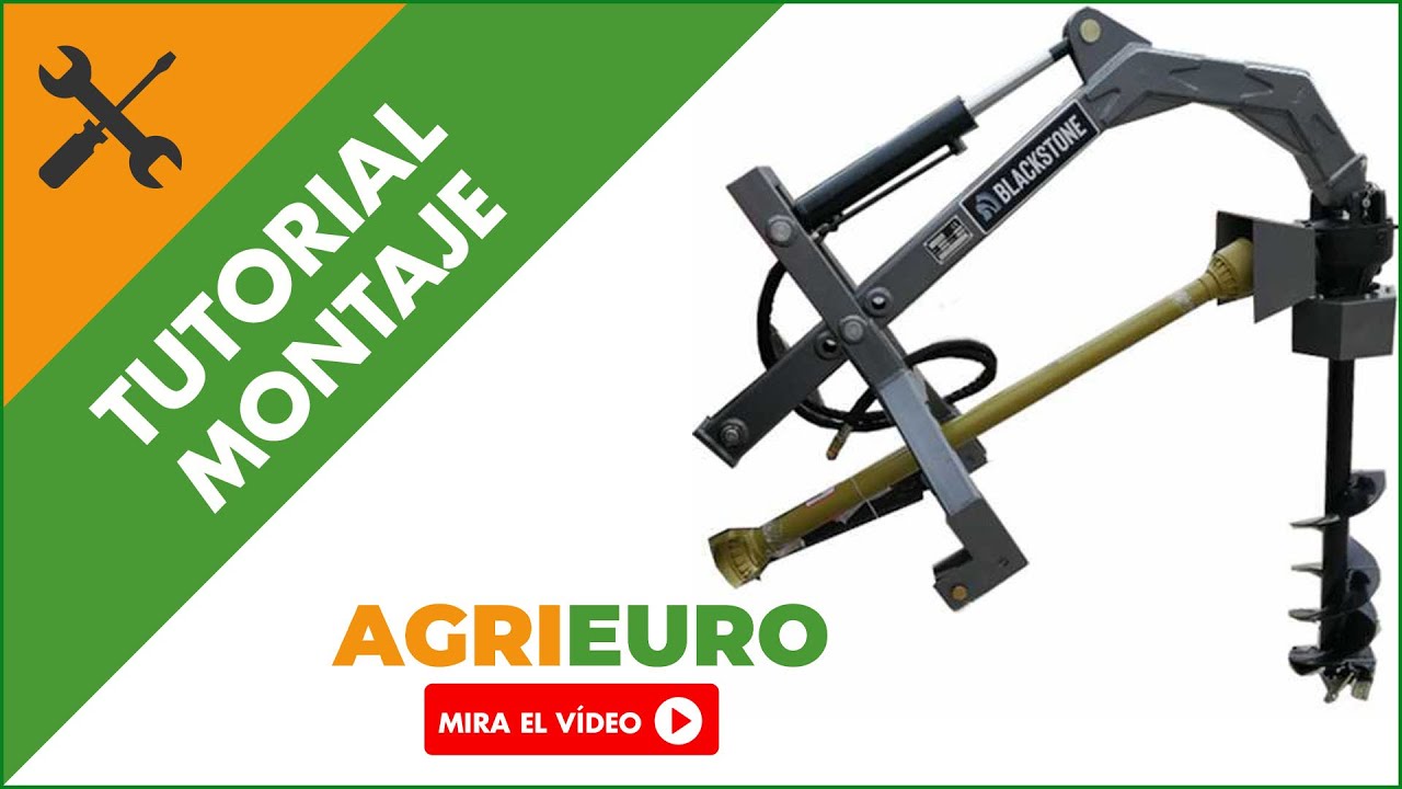 Montaje Ahoyador para tractor BlackStone BHD500 con sistema de empuje hidráulico