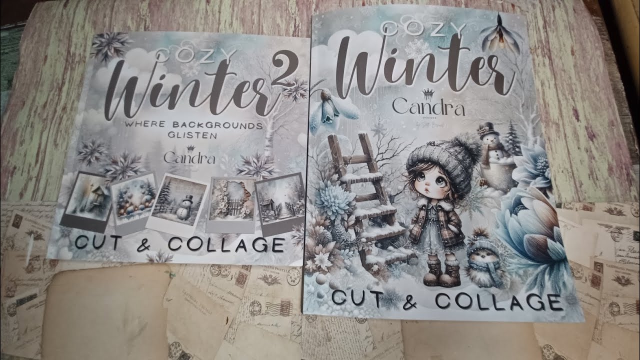 Cozy Winter.  Cut&,Collage Books von Candra Designs 