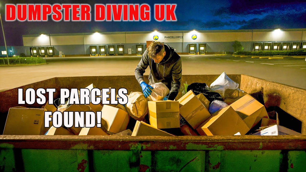 😲INSANE DUMPSTER DIVING😲, DAMAGED PARCELS FOUND [PARCELFORCE!]