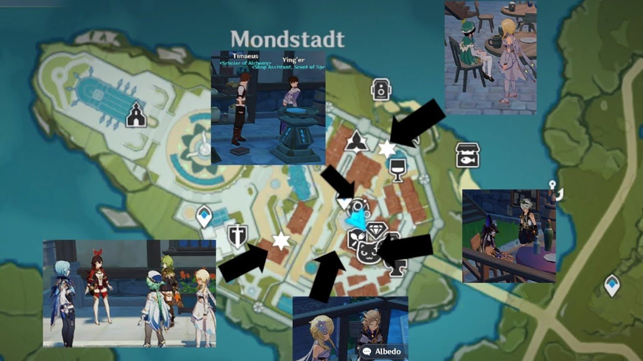 Genshin Impact Characters Locations Windblume Festival 3.5 Part 3