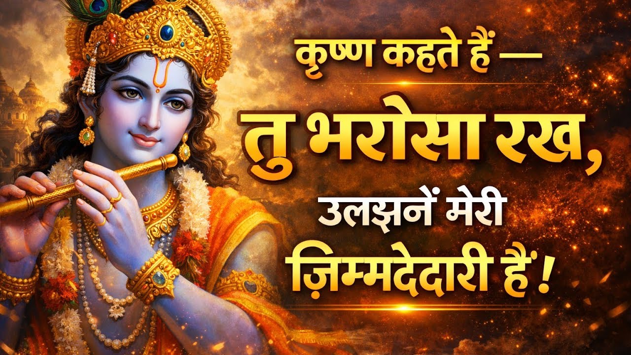 “कृष्ण कहते हैं —तू भरोसा रख,😭उलझनें मेरी ज़िम्मेदारी हैं।”🙏🏻🙏🏻🙏🏻🙏🏻