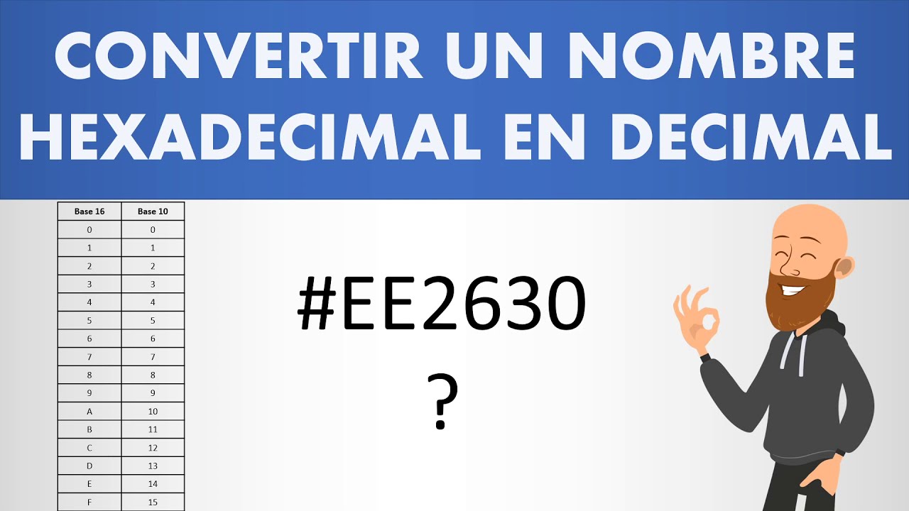 Convertir un nombre hexadécimal en décimal en 3 minutes (base 16 en base 10)