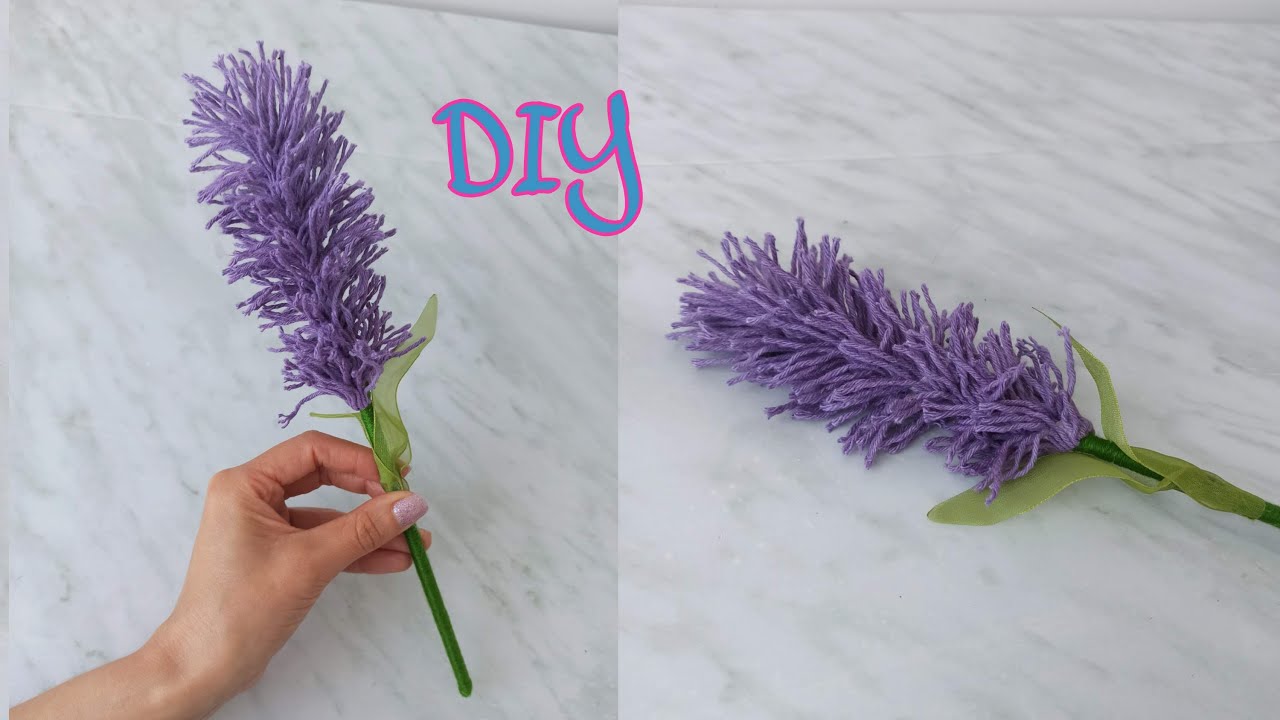 yarn lavender  *  lavanda de lana* tutorial