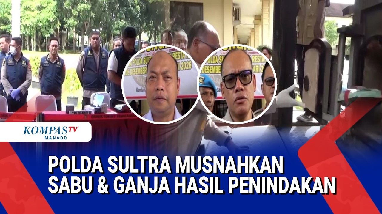 POLDA SULTRA MUSNAHKAN SABU & GANJA HASIL PENINDAKAN