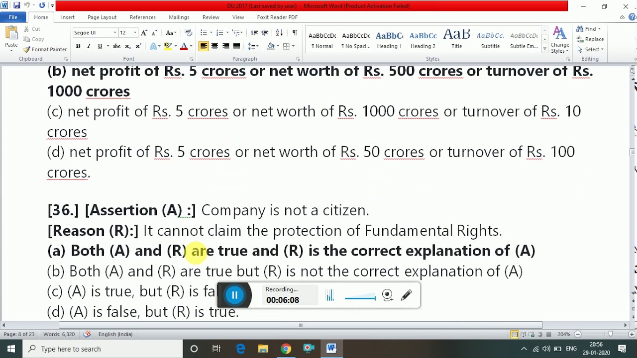 CLAT Question paper analysis - Part 10