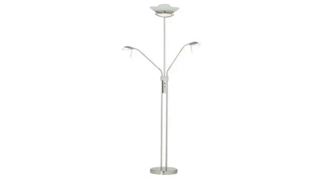 Halogen Torchiere Floor Lamp - Halogen Three Light Torchiere and Reading Floor Lamp