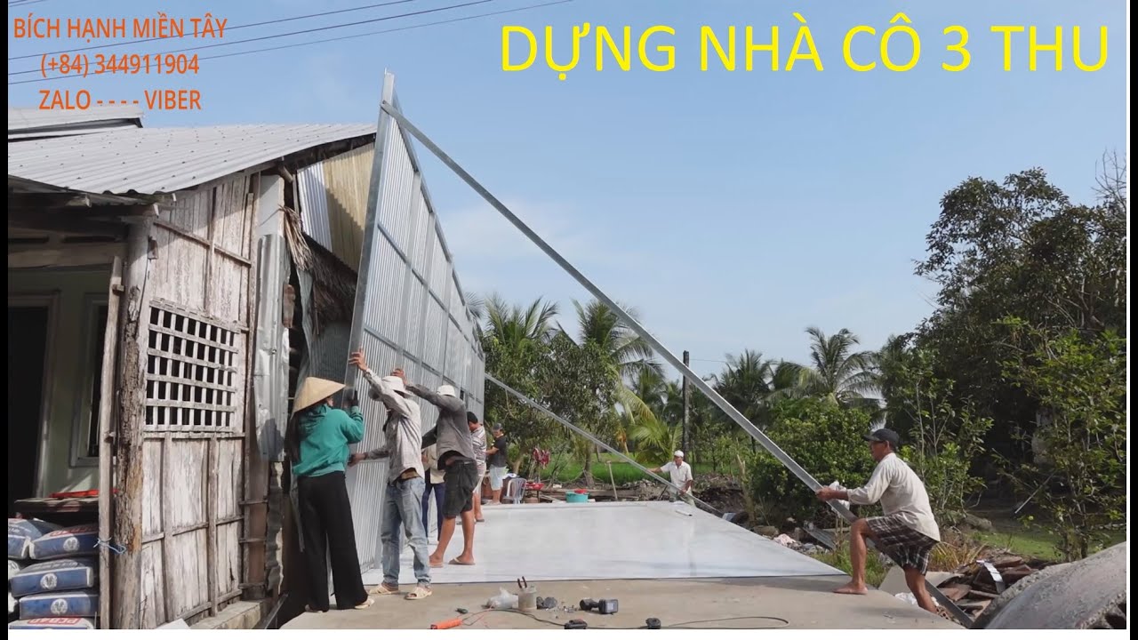 1340  HÔM NAY ANH EM CỦA HẠNH DỰNG NHÀ MỚI CHO CÔ 3 THU VÀ XÂY THÊM NHÀ VỆ SINH MỚI | BHMT