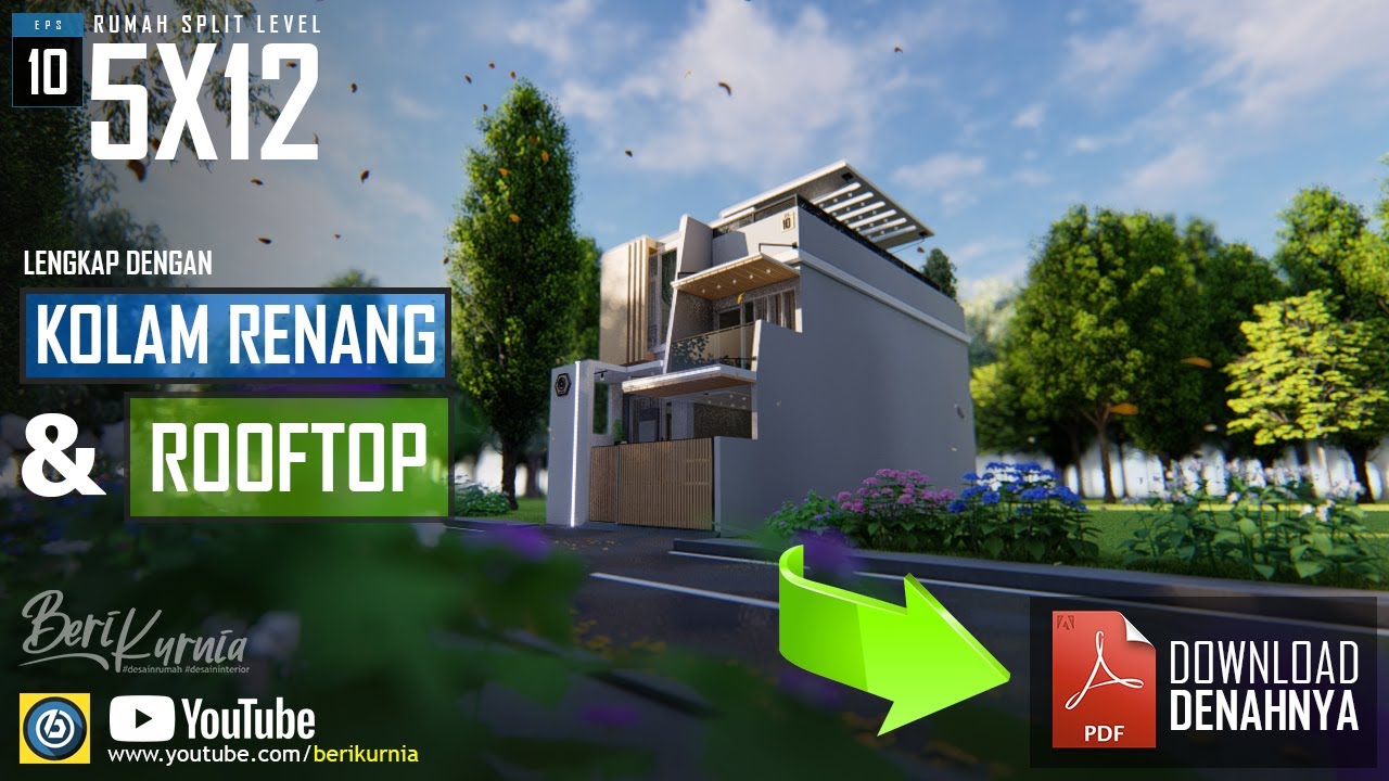 Rumah 5x12 split level paling optimal